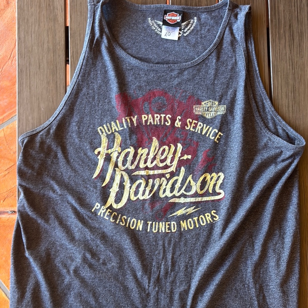 Harley-Davidson Charcoal Tank with Bold Graphics